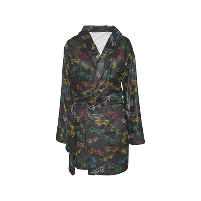 Skateboard Print Design LKS301 Women's Fleece Robe