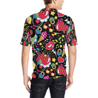 Pop Art Pattern Print Design A04 Men Polo Shirt