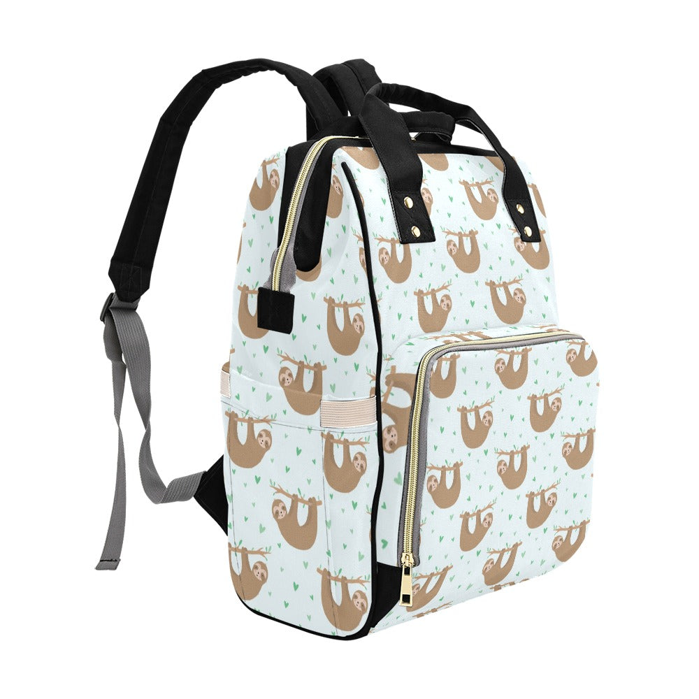 Sloth Print Design LKS308 Diaper Bag Backpack