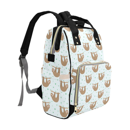 Sloth Print Design LKS308 Diaper Bag Backpack
