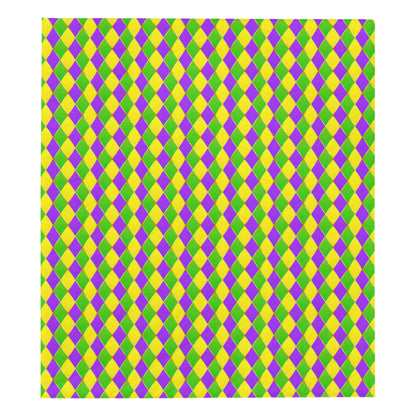 Mardi Gras Pattern Print Design 01 Premium Quilt