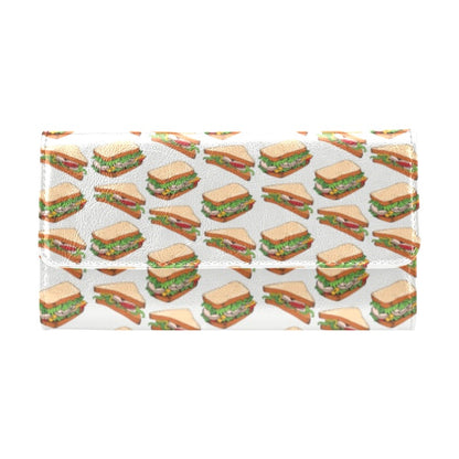 Sandwich Print Design LKS302 Women's Trifold Wallet