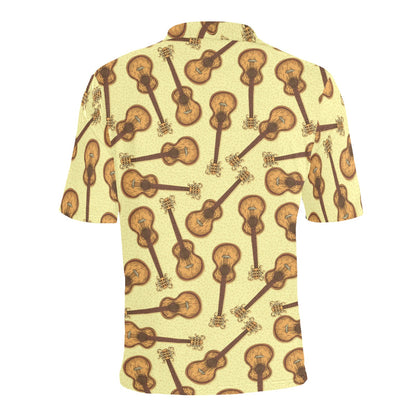 Acoustic Guitar Print Design LKS402 Men Polo Shirt