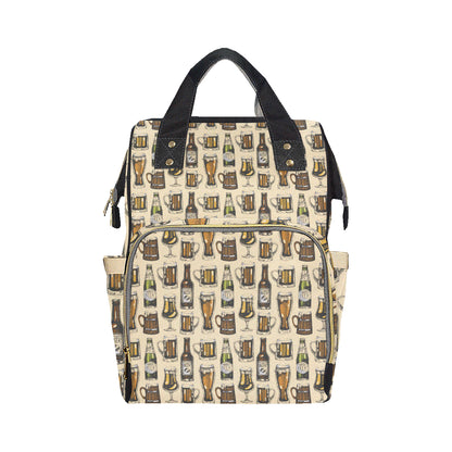 Beer Pattern Print Design 04 Diaper Bag Backpack