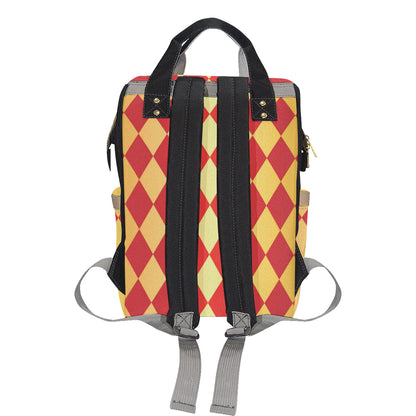 Harlequin Pattern Print Design 03 Diaper Bag Backpack