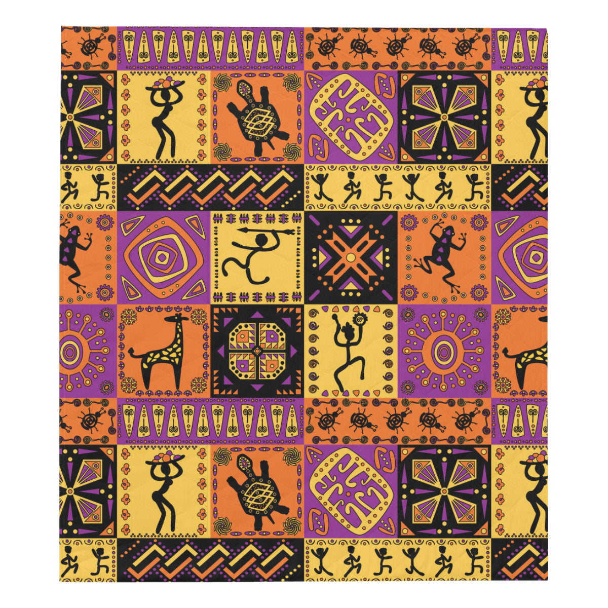 African Pattern Print Design 02 Premium Quilt