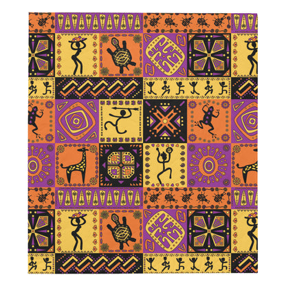 African Pattern Print Design 02 Premium Quilt