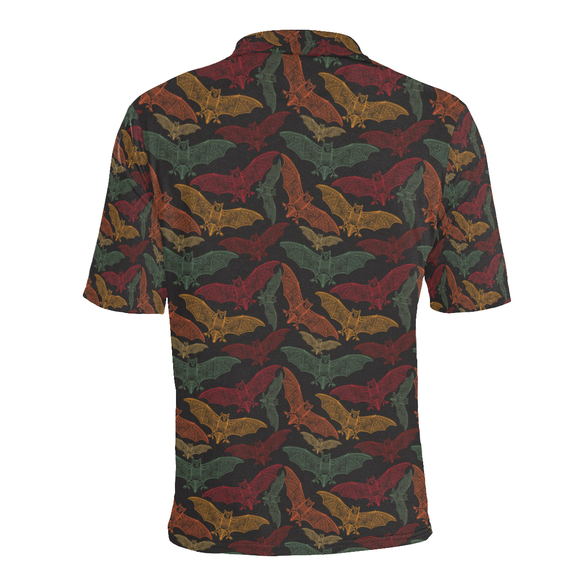 Bat Tribal Pattern Print Design 03 Men Polo Shirt