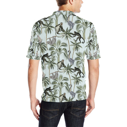 Rainforest Pattern Print Design RF04 Men Polo Shirt