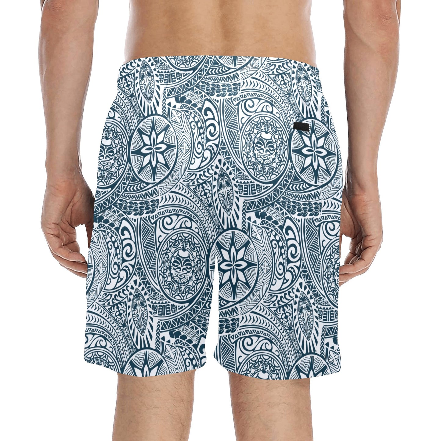Samoan Pattern Print Design LKS306 Men's Swim Trunks Beach Shorts