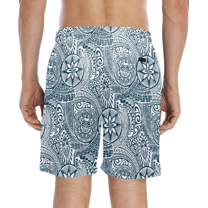 Samoan Pattern Print Design LKS306 Men's Swim Trunks Beach Shorts