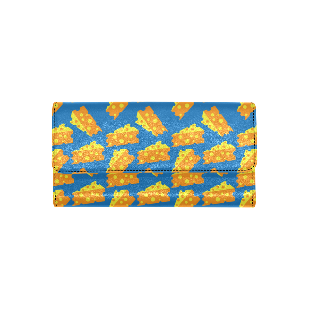 Cheese Pattern Print Design 05 Women's Trifold Wallet
