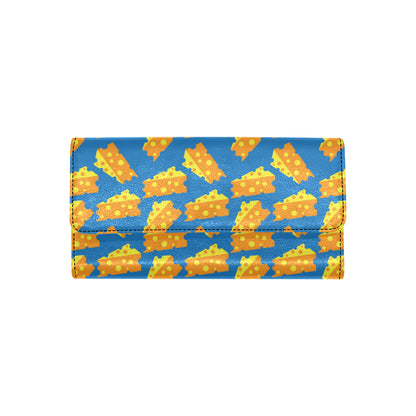 Cheese Pattern Print Design 05 Women's Trifold Wallet