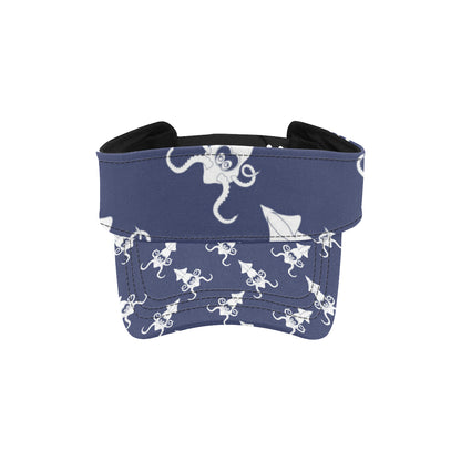 Giant Squid Pattern Print Design 02 Unisex Sun Visor