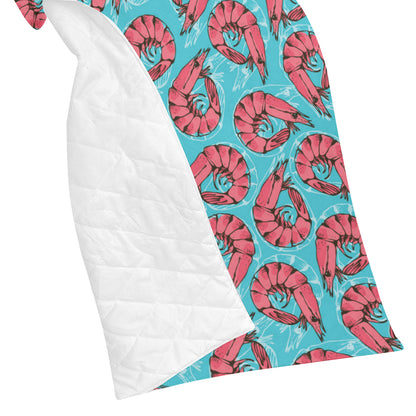 Prawn Pattern Print Design 01 Premium Quilt