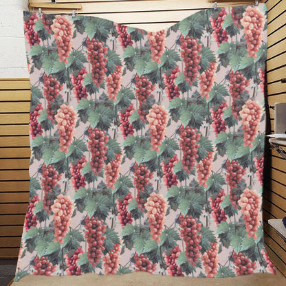 Grape Pattern Print Design GP01 Premium Quilt
