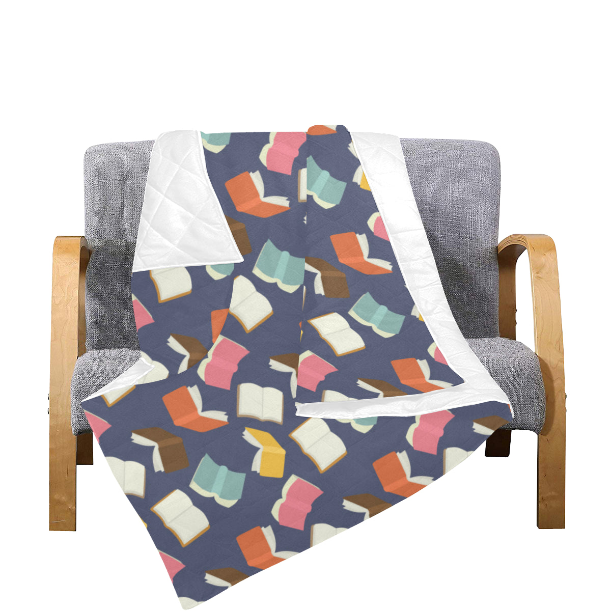 Book Pattern Print Design 01 Premium Quilt