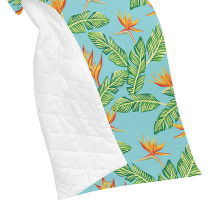 Bird Of Paradise Pattern Print Design BOP04 Premium Quilt