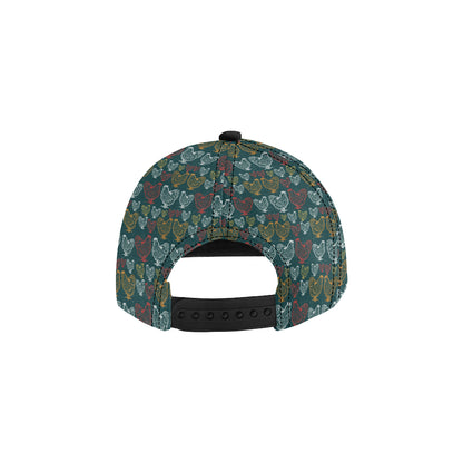 Rooster Hand Draw Design Snapback Cap