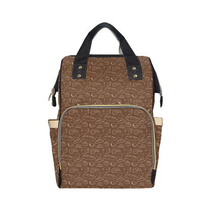Bread Pattern Print Design 02 Diaper Bag Backpack