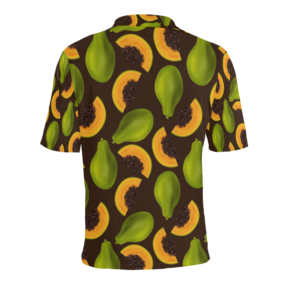 Papaya Pattern Print Design PP04 Men Polo Shirt