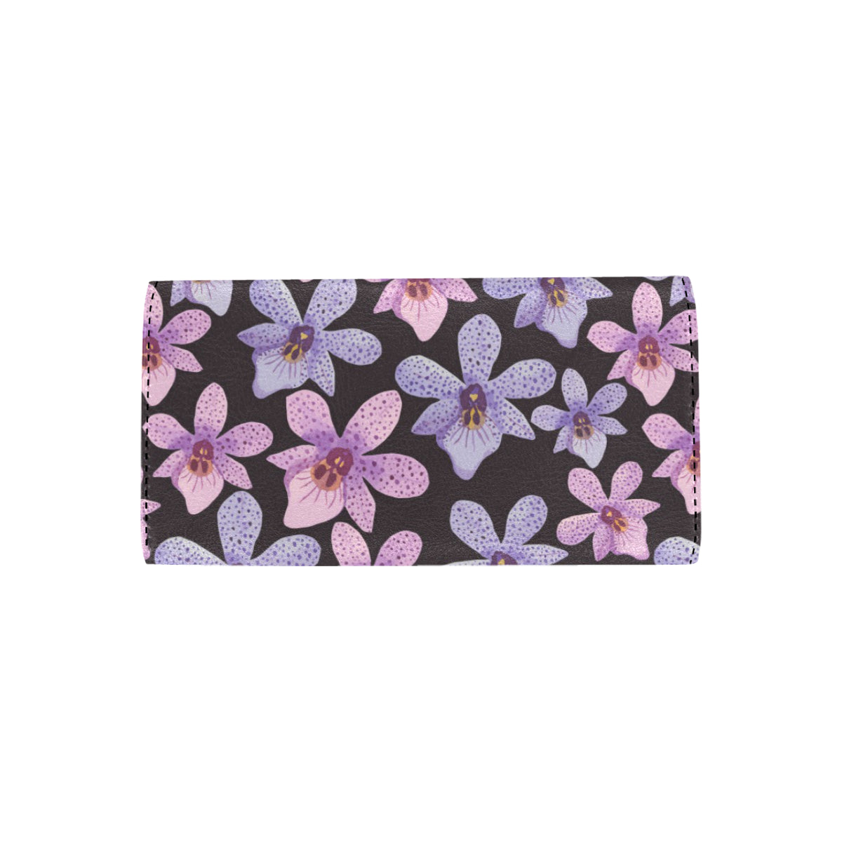 Orchid Pattern Print Design OR08 Women's Trifold Wallet
