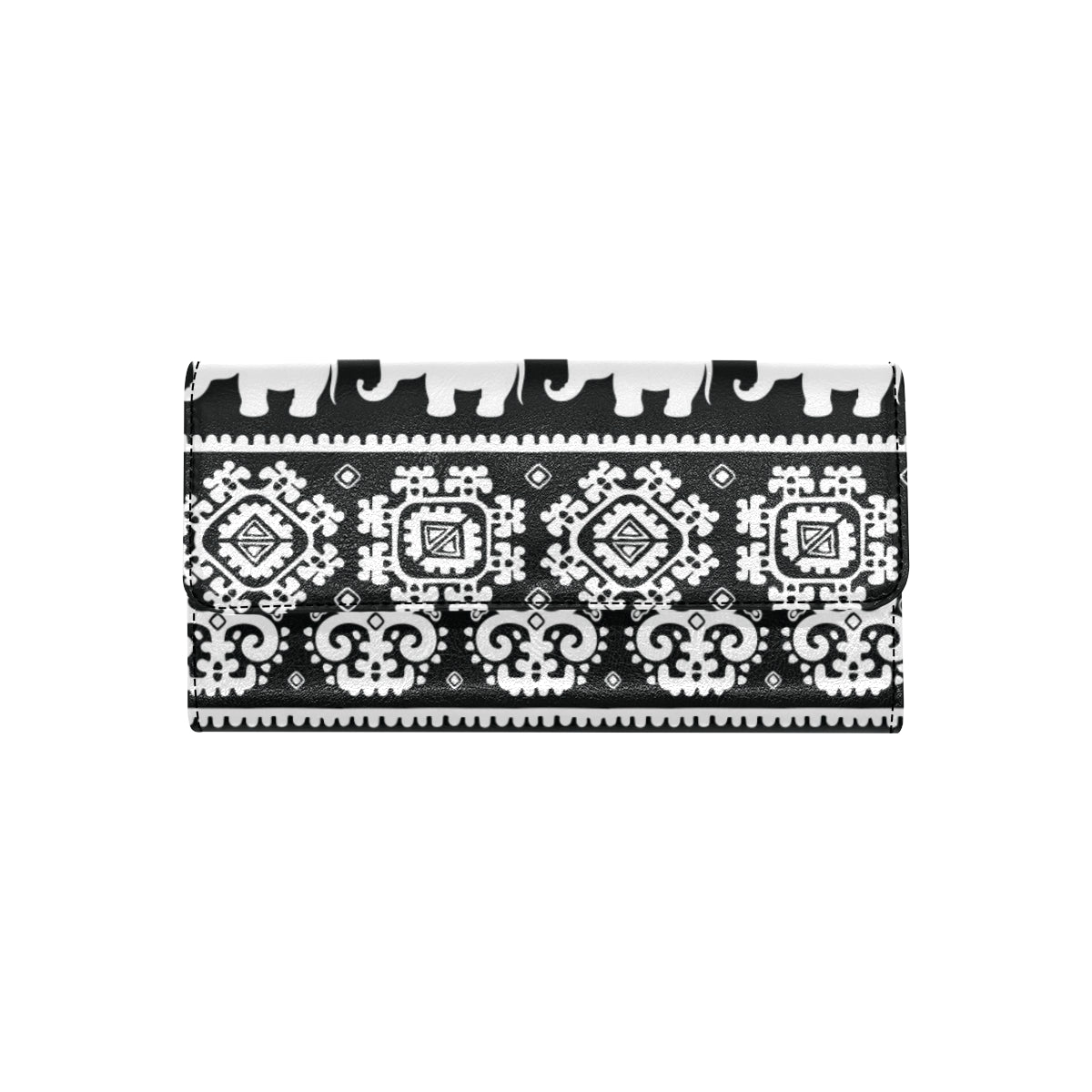 Elephant Pattern Women's Trifold Wallet
