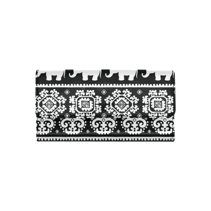 Elephant Pattern Women's Trifold Wallet