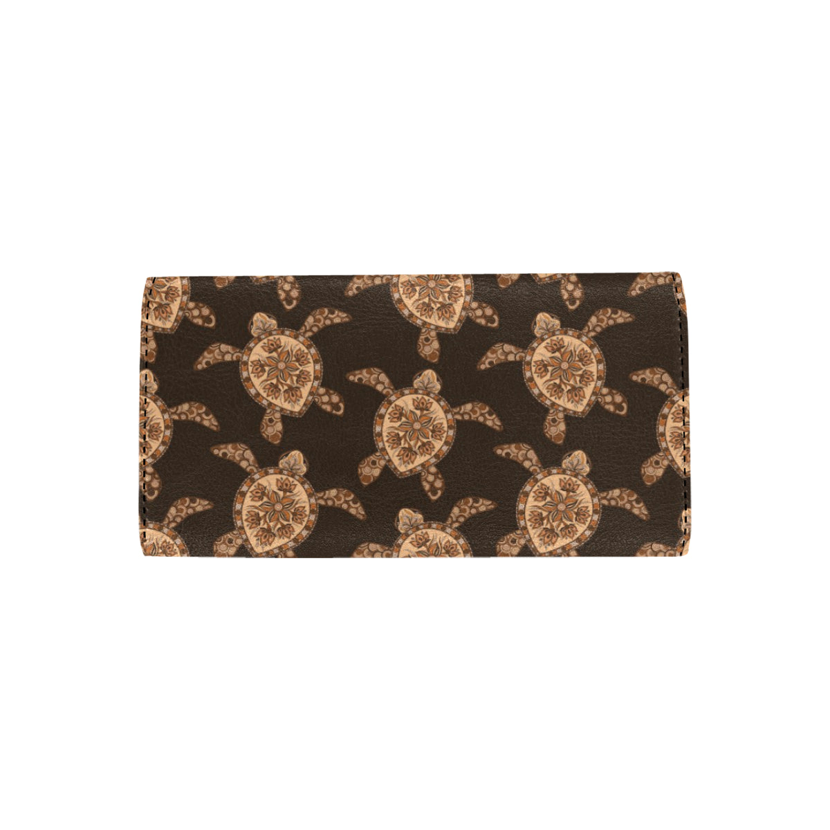Tribal Sea Turtle Pattern Print Design T09 Women's Trifold Wallet