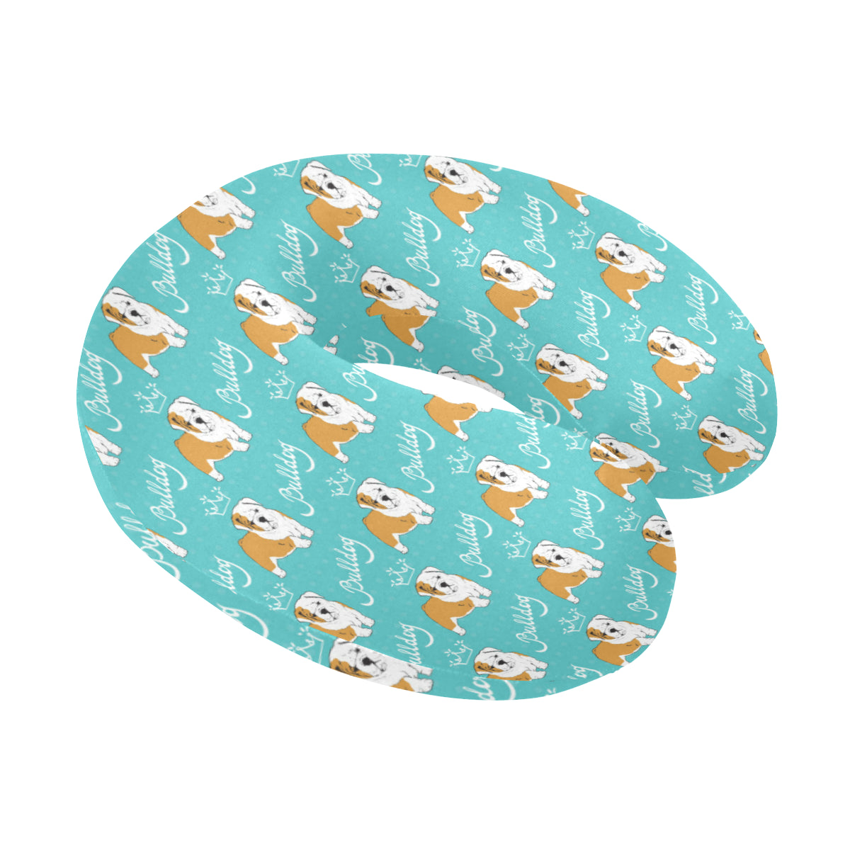 Bulldogs Pattern Print Design 05 U-Shaped Travel Neck Pillow