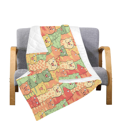 Ferret Pattern Print Design 01 Premium Quilt