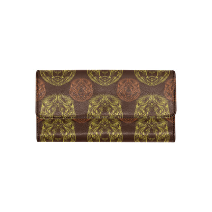 Lion Pattern Print Design 04 Women's Trifold Wallet