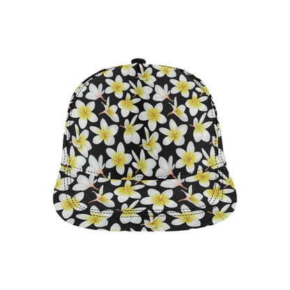 Yellow Plumeria Hawaiian Flowers Snapback Cap