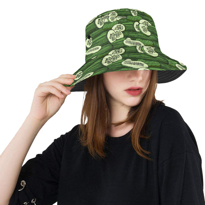 Cucumber Pattern Print Design CC01 Unisex Bucket Hat