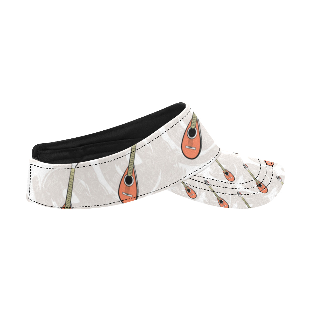 Mandolin Pattern Print Design 03 Unisex Sun Visor