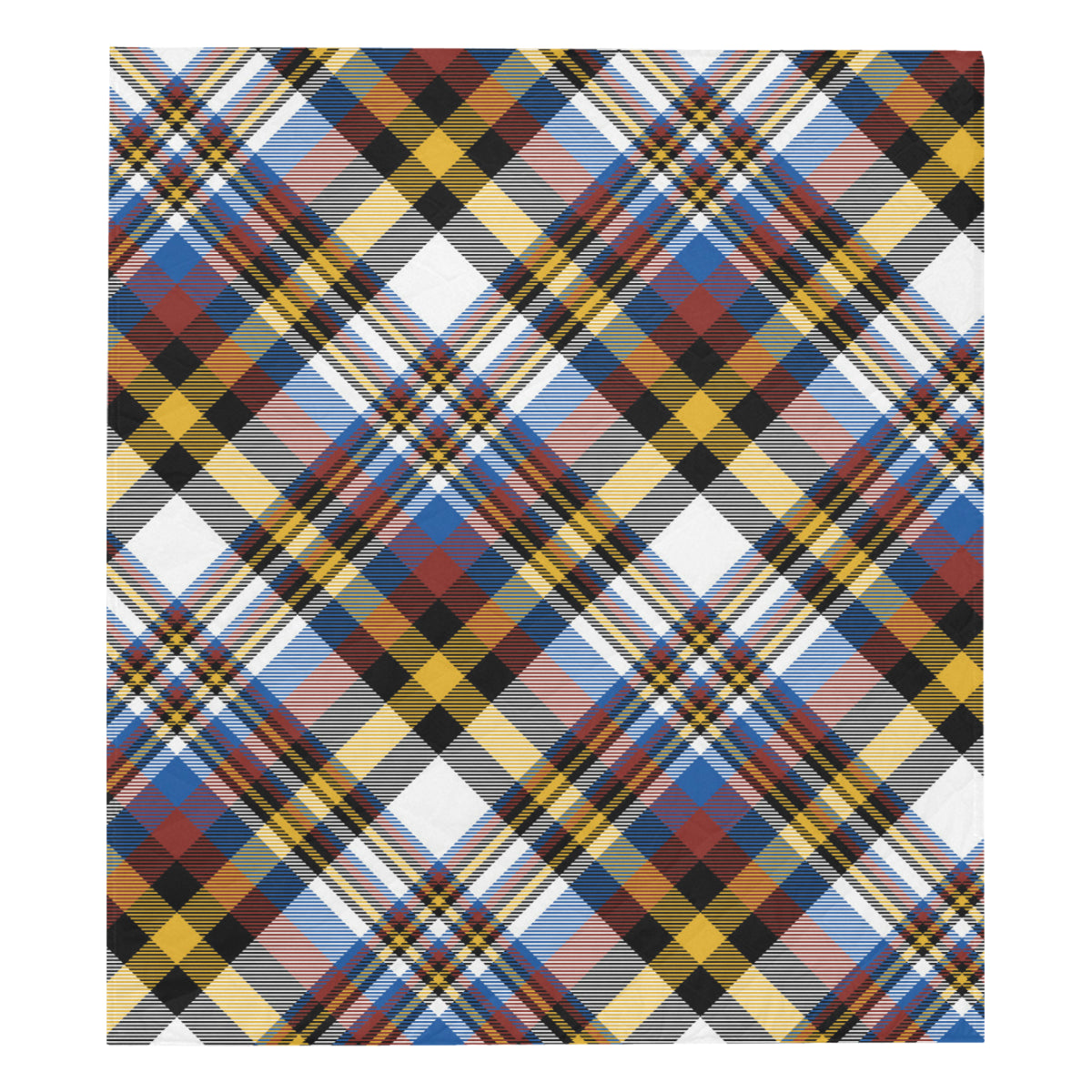 Madras Pattern Print Design 01 Premium Quilt