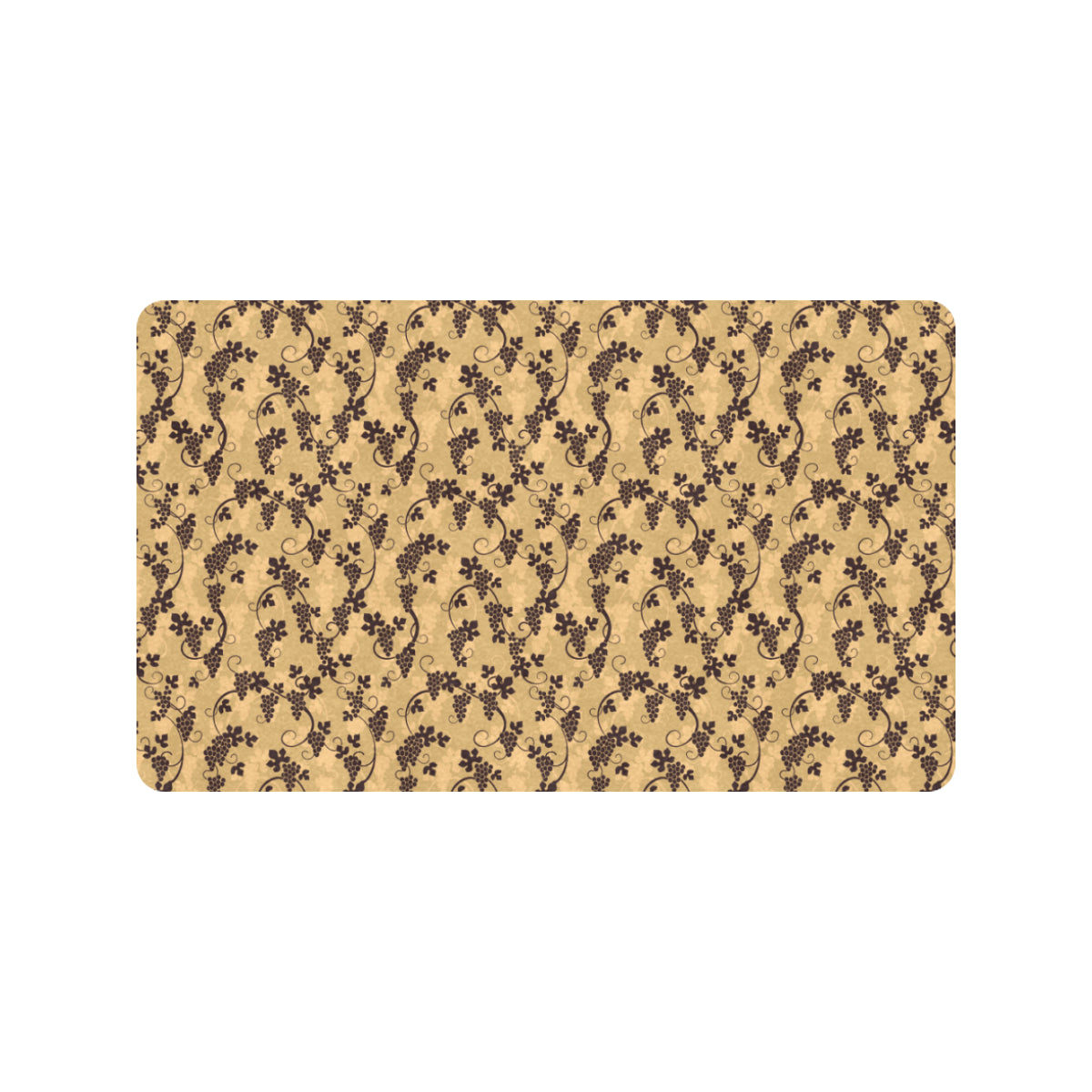 Wine Grape Design Print Rubber Doormat