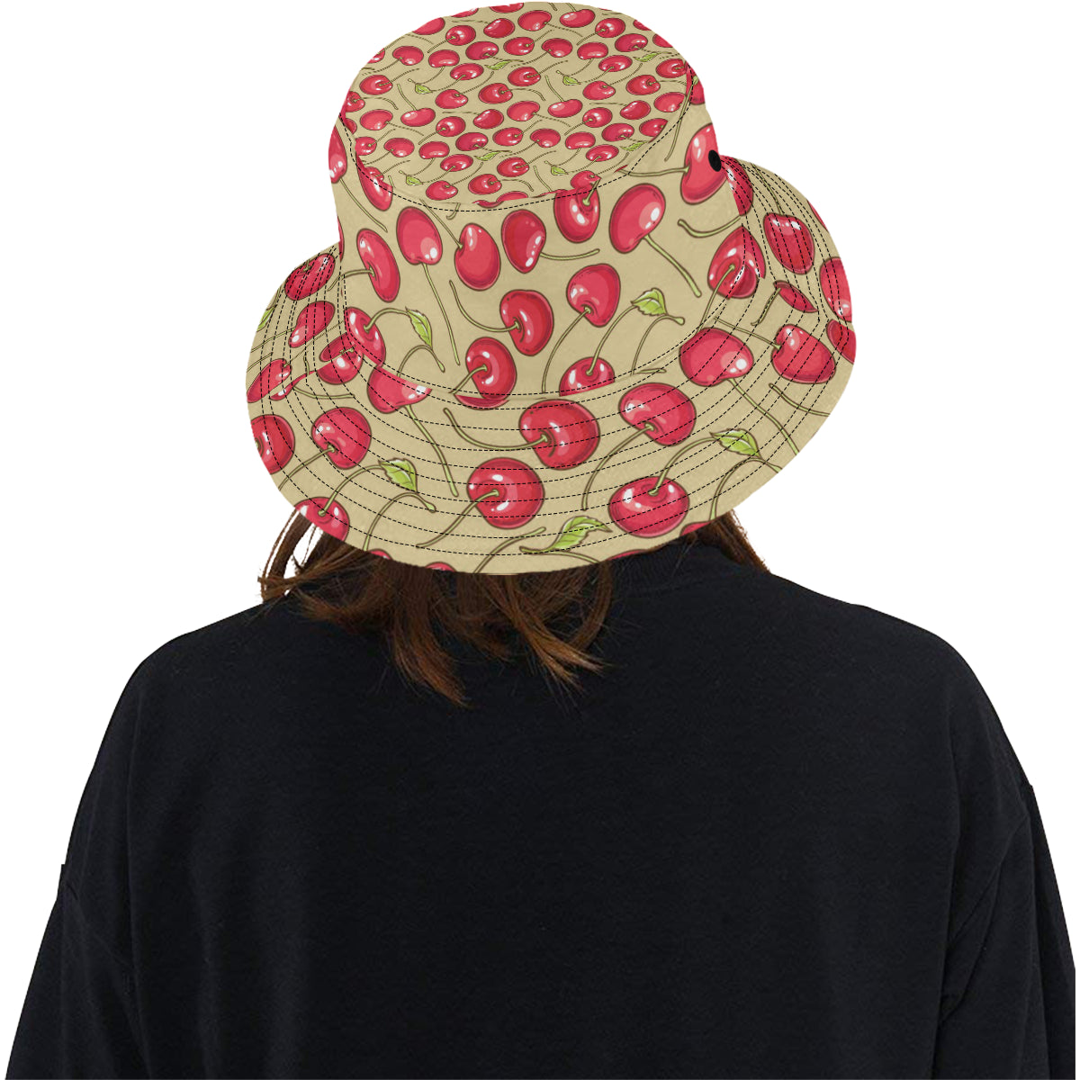 Cherry Pattern Print Design CH05 Unisex Bucket Hat