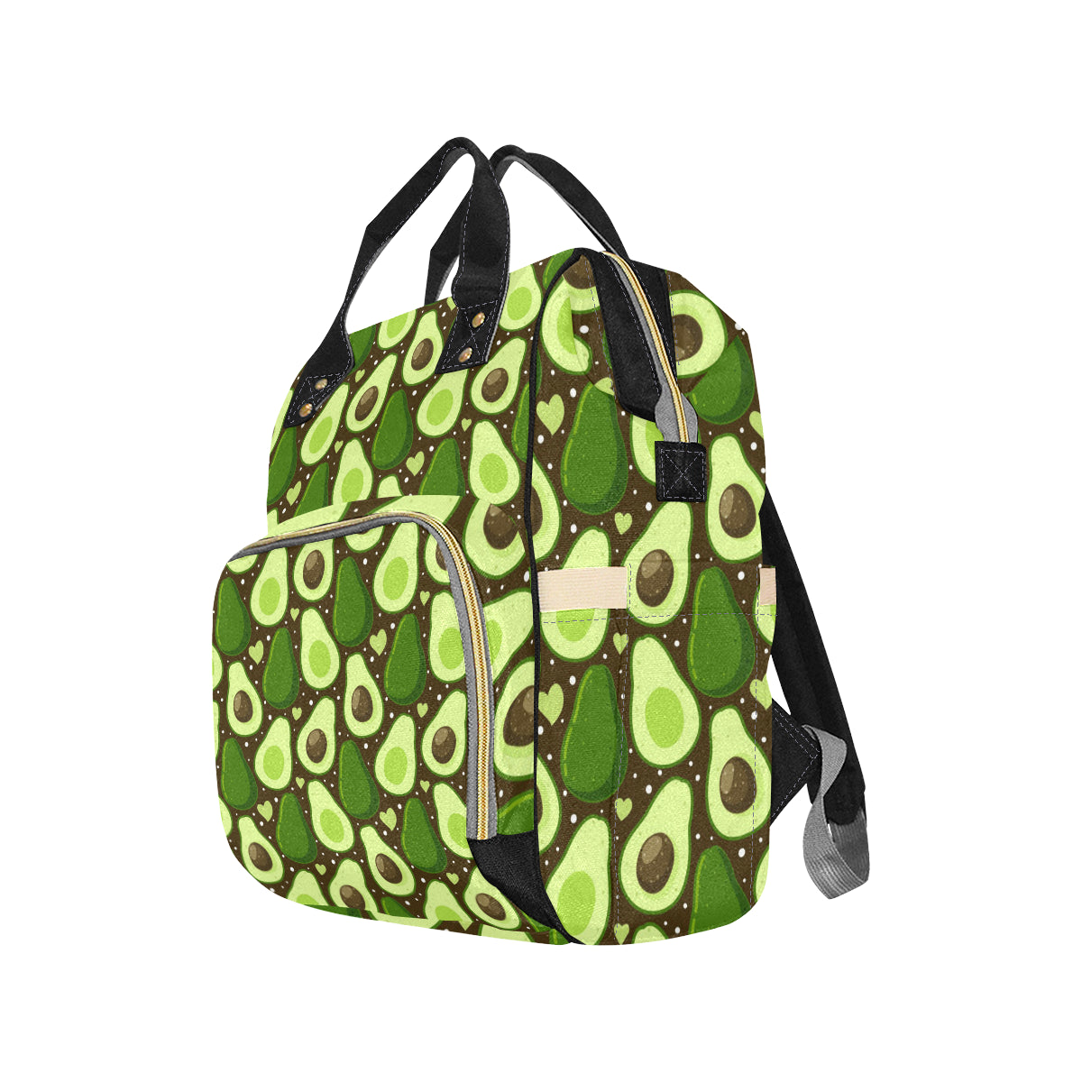 Avocado Pattern Print Design AC04 Diaper Bag Backpack