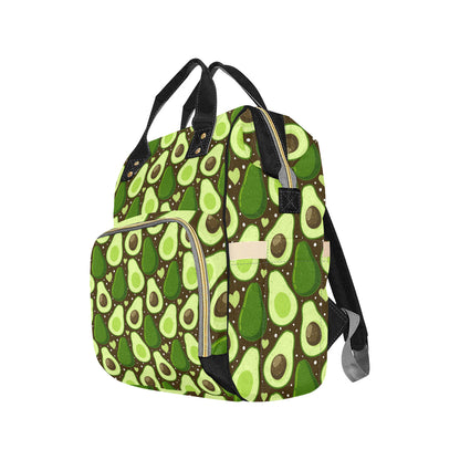 Avocado Pattern Print Design AC04 Diaper Bag Backpack