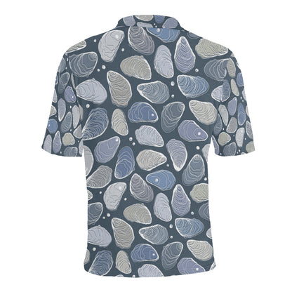 Oyster Pattern Print Design 02 Men Polo Shirt
