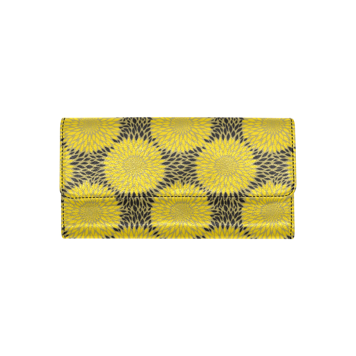 Sunflower Pattern Print Design SF06 Women's Trifold Wallet