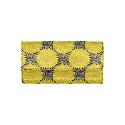 Sunflower Pattern Print Design SF06 Women's Trifold Wallet