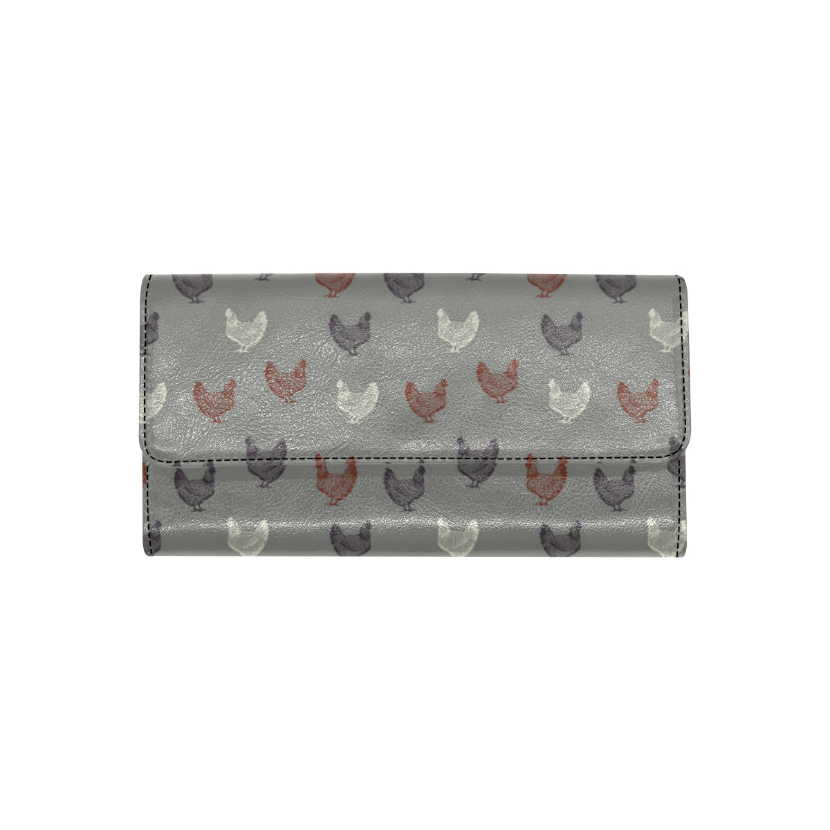 Chicken Pattern Print Design 01 Women's Trifold Wallet