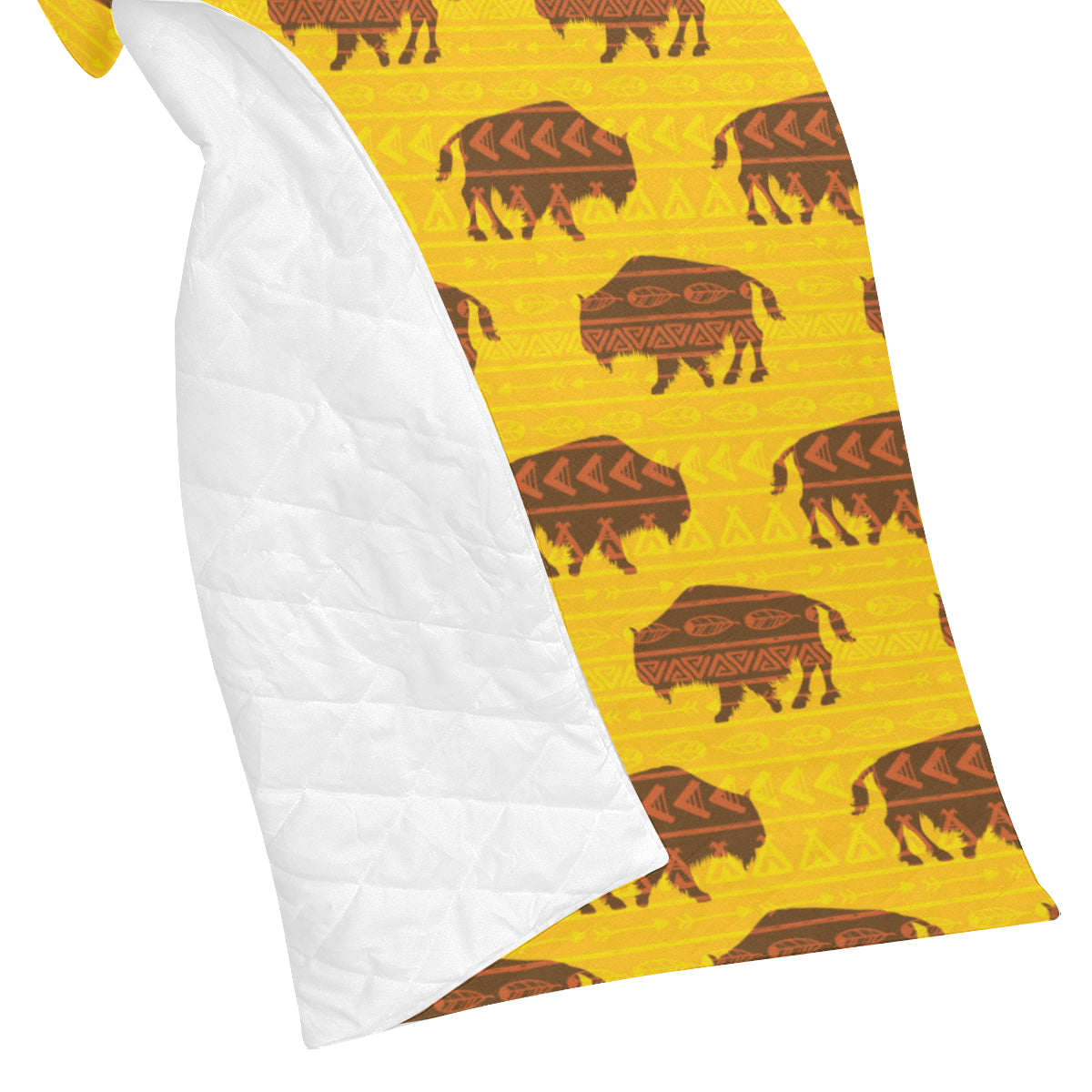Bison Native Pattern Print Design 01 Premium Quilt