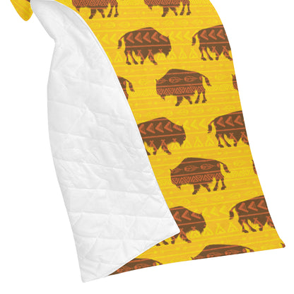 Bison Native Pattern Print Design 01 Premium Quilt