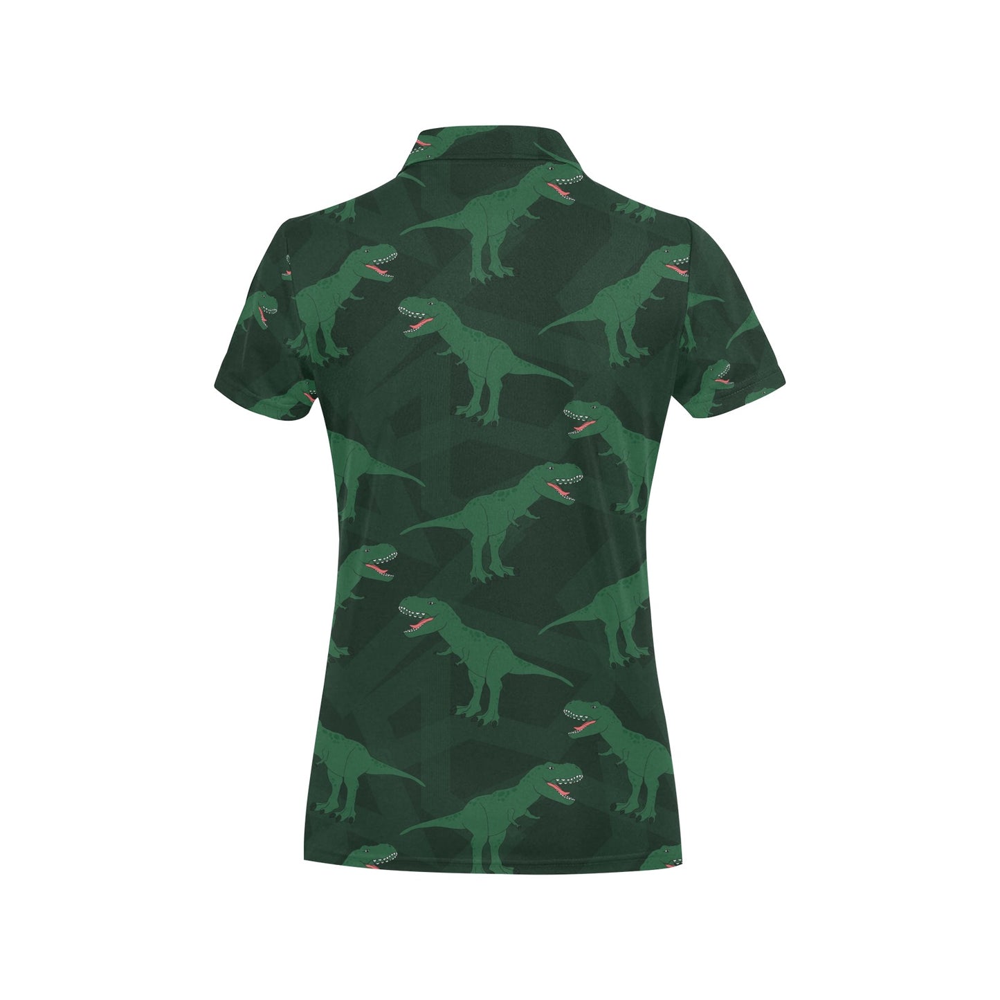 T Rex Pattern Print Design A06 Women's Polo Shirt