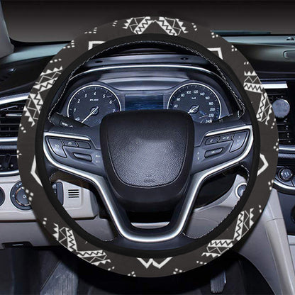 Tribal Pattern Print Design LKS304 Steering Wheel Cover with Elastic Edge