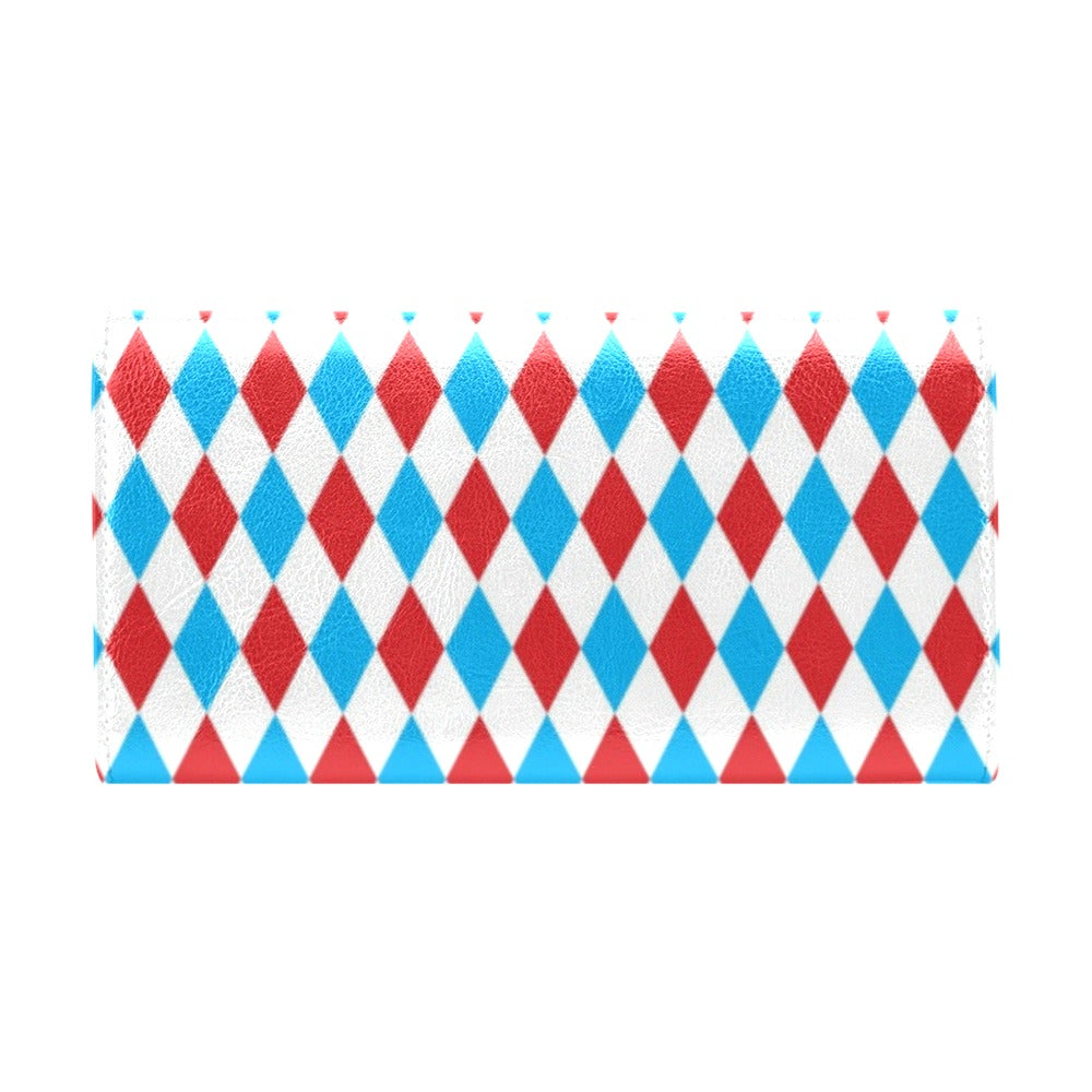 Harlequin Print Design LKS402 Women's Trifold Wallet