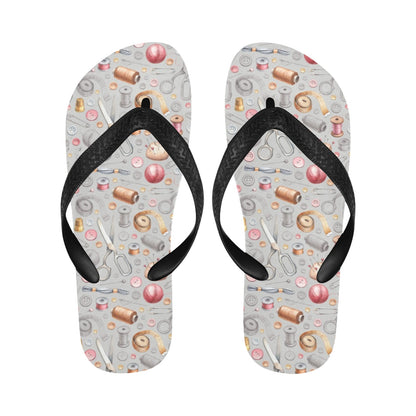 Sewing Equipment Print Design LKS302 Flip Flops